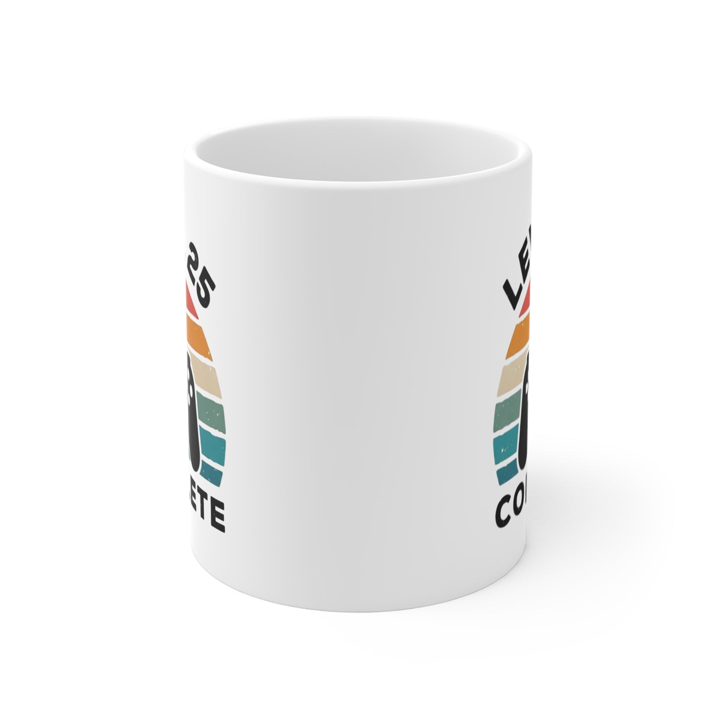 Tasse Level 25 Complète – Mug Gamer 25 Ans Homme Femme – Cadeau Anniversaire Jeux Vidéo Gaming Vintage 325 ml