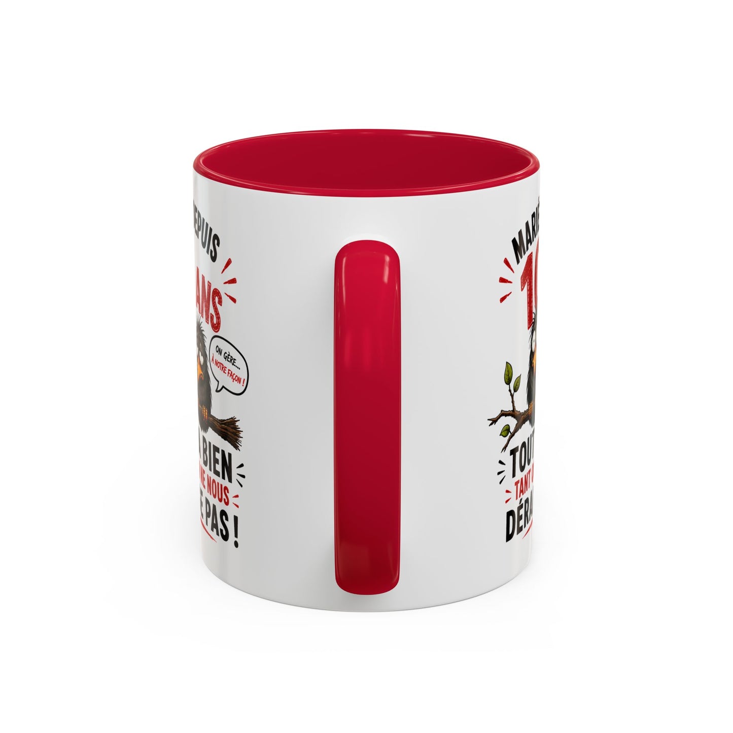 Tasse Mariés Depuis 10 Ans – Mug Humour Anniversaire de Mariage Homme Femme – Cadeau Couple 10 Ans de Mariage 325 ml