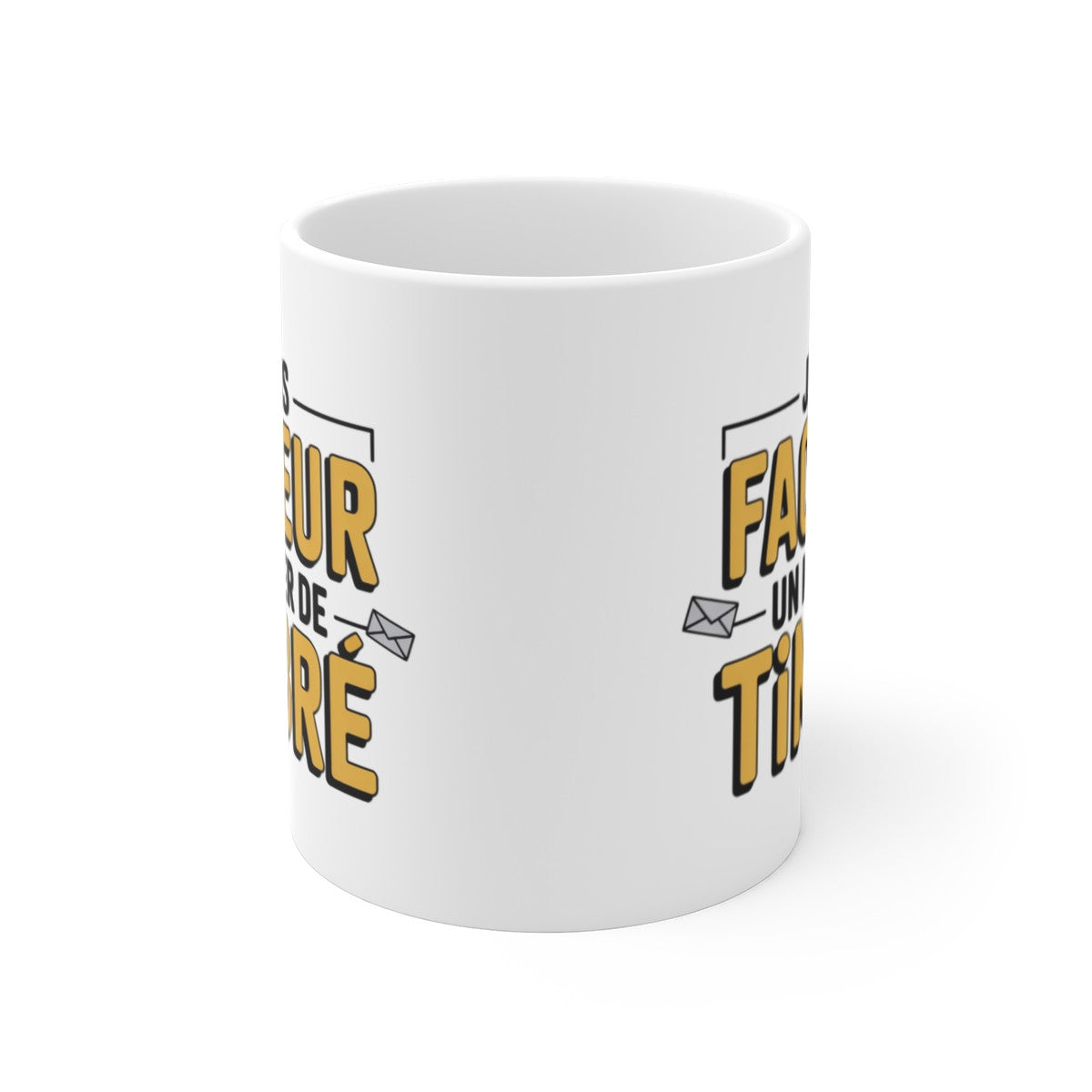 Mug Humour Facteur – « Je suis facteur, un métier de timbré » – Cadeau original pour postier – Tasse céramique 325 ml