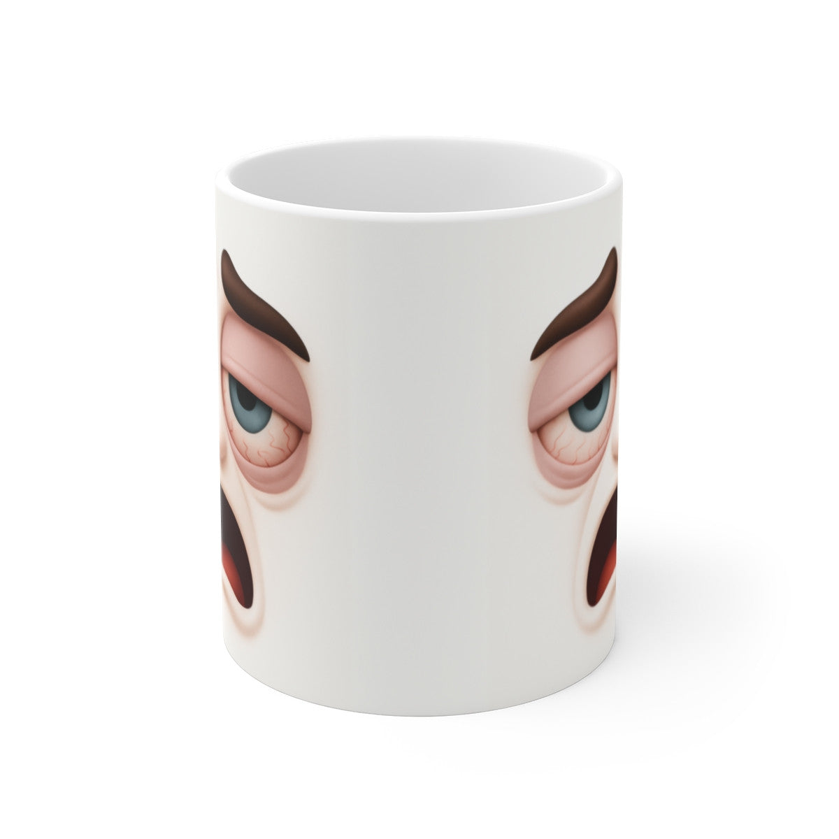 Mug Humour Fatigué Avant Café – Tasse Visage Endormi Céramique 325ml