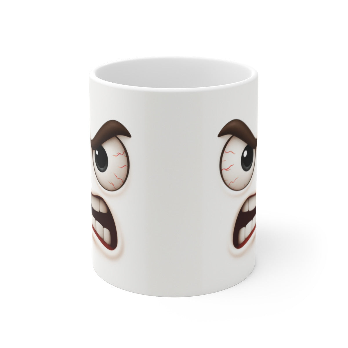 Mug Humour Visage Énervé – Tasse Colère Café Matin Céramique 325ml