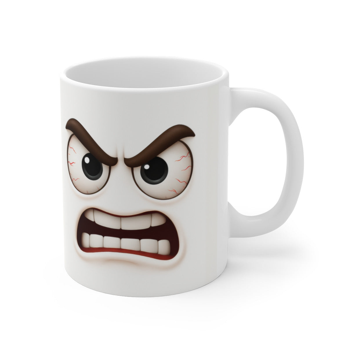 Mug Humour Visage Énervé – Tasse Colère Café Matin Céramique 325ml