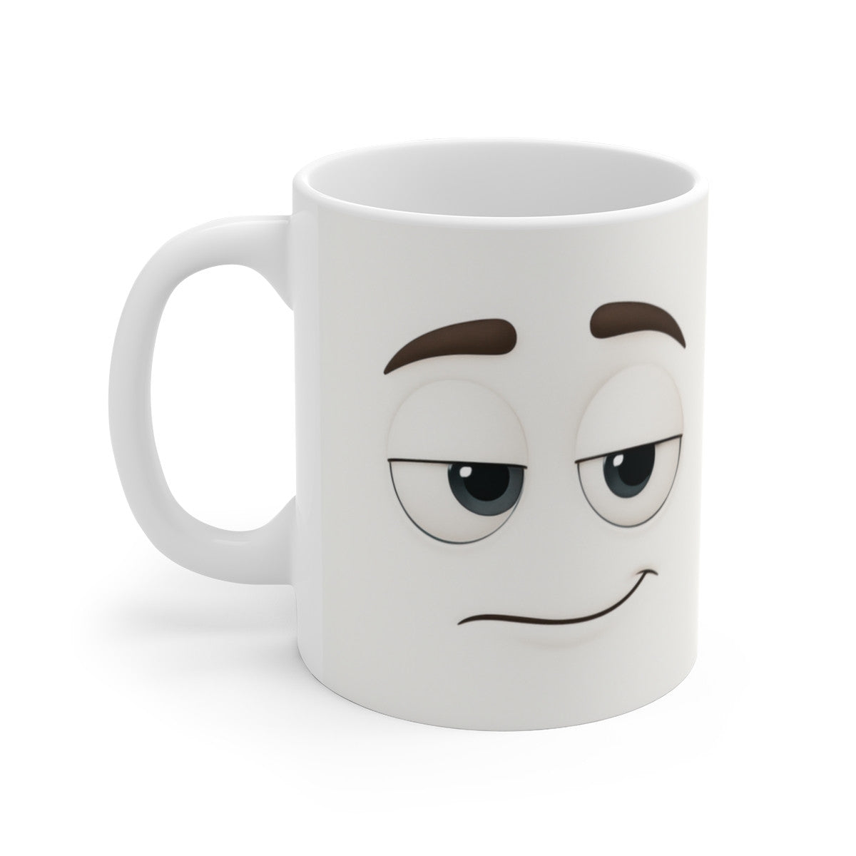 Mug Humour  Visage Ironique – Tasse Drôle Expression Amusée Céramique 325ml