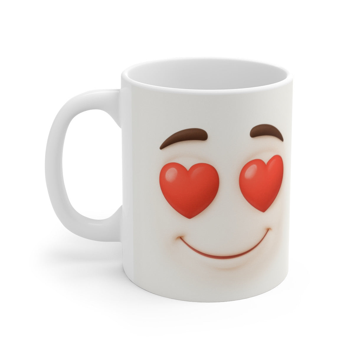 Mug Humour Amoureux Yeux Cœur – Tasse Drôle Romantique Céramique 325ml