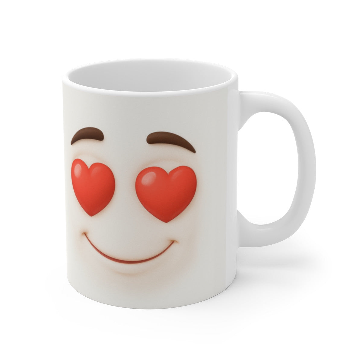 Mug Humour Amoureux Yeux Cœur – Tasse Drôle Romantique Céramique 325ml