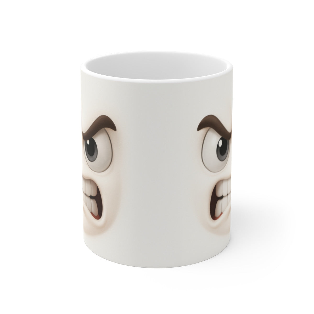 Mug Humour Visage Furieux – Tasse Drôle Colère Café Matin Céramique 325ml