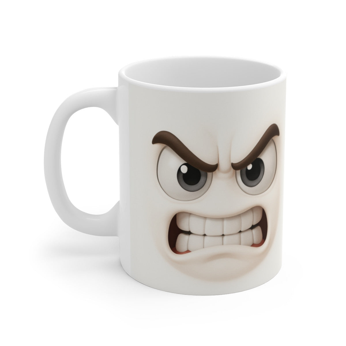 Mug Humour Visage Furieux – Tasse Drôle Colère Café Matin Céramique 325ml