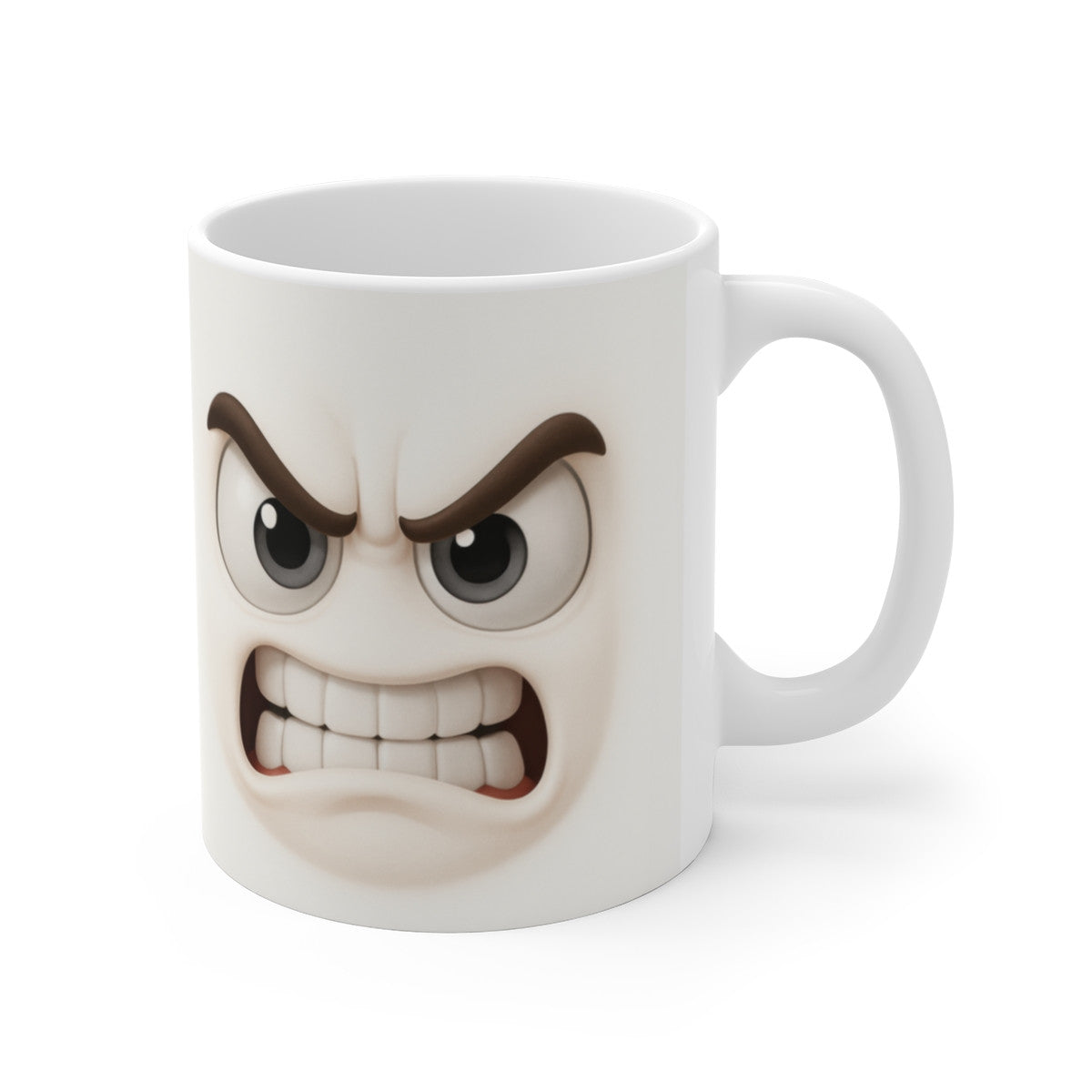 Mug Humour Visage Furieux – Tasse Drôle Colère Café Matin Céramique 325ml