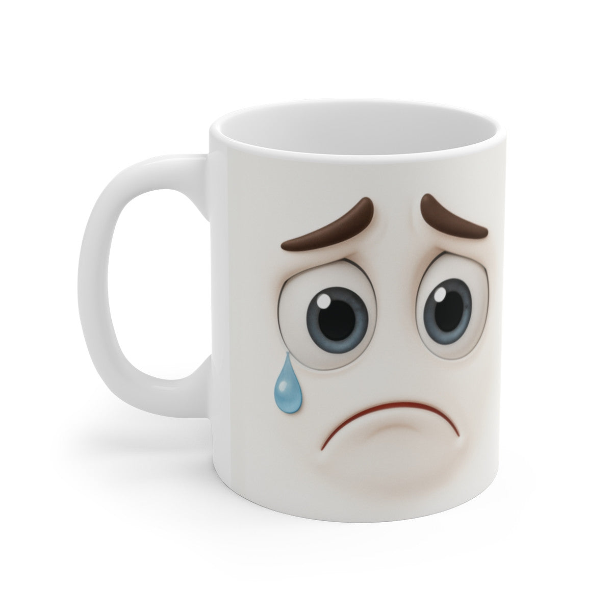 Mug Humour Visage Triste – Tasse Drôle Expression Émotive Céramique 325ml