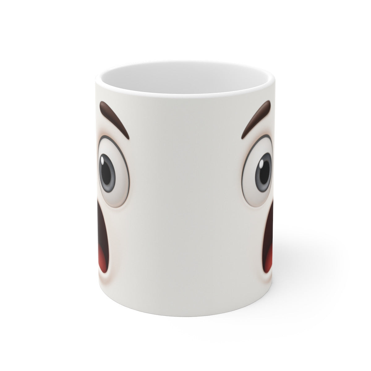 Mug Humour Visage Surpris – Tasse Drôle Réaction Café Matin Céramique 325ml