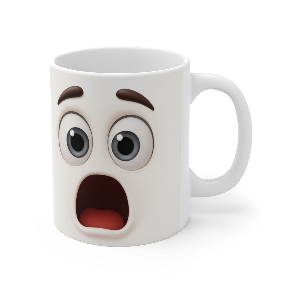 Mug Humour Visage Surpris – Tasse Drôle Réaction Café Matin Céramique 325ml