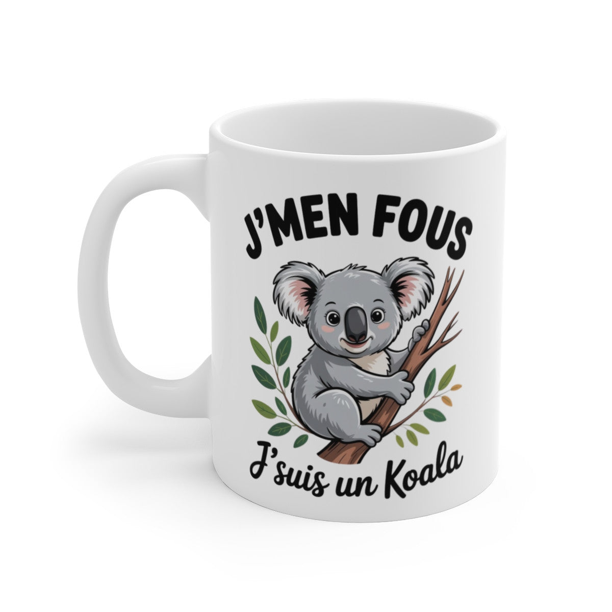 Mug Humour Koala – Tasse Drôle J’men Fous J’suis un Koala Céramique 325ml