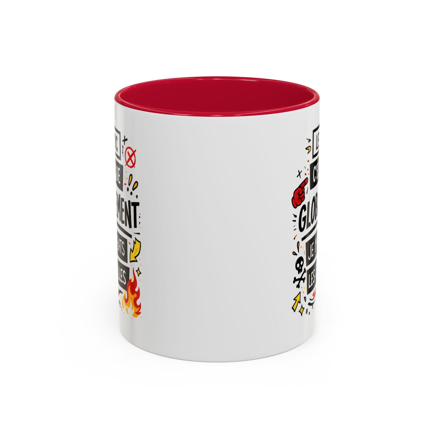 Mug Citation Humour Provocateur – Tasse Phrase Drôle Décalée – Cadeau Original Fun – Céramique 325ml Noir Bleu Rouge