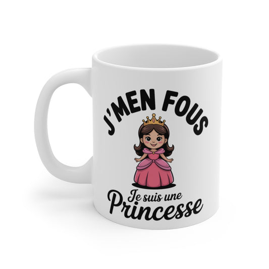 Mug Humour Princesse – Tasse Drôle J’men Fous Je Suis Une Princesse Céramique 325ml
