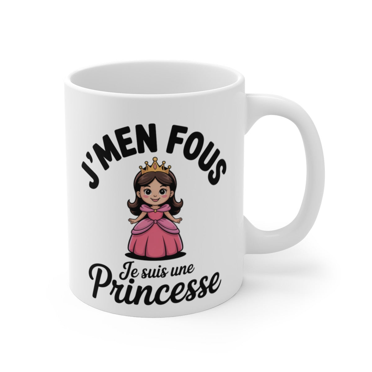 Mug Humour Princesse – Tasse Drôle J’men Fous Je Suis Une Princesse Céramique 325ml