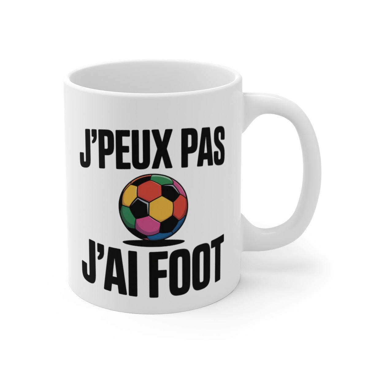 Mug J’peux Pas J’ai Foot – Tasse Humour Football Supporter Joueur Cadeau Original