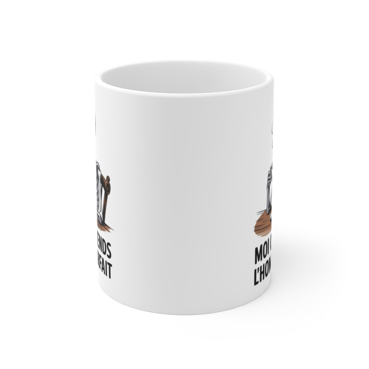 Mug Humour Squelette – Moi qui Attends l’Homme Parfait – Tasse Sarcastique Drôle – Cadeau Femme Célibataire
