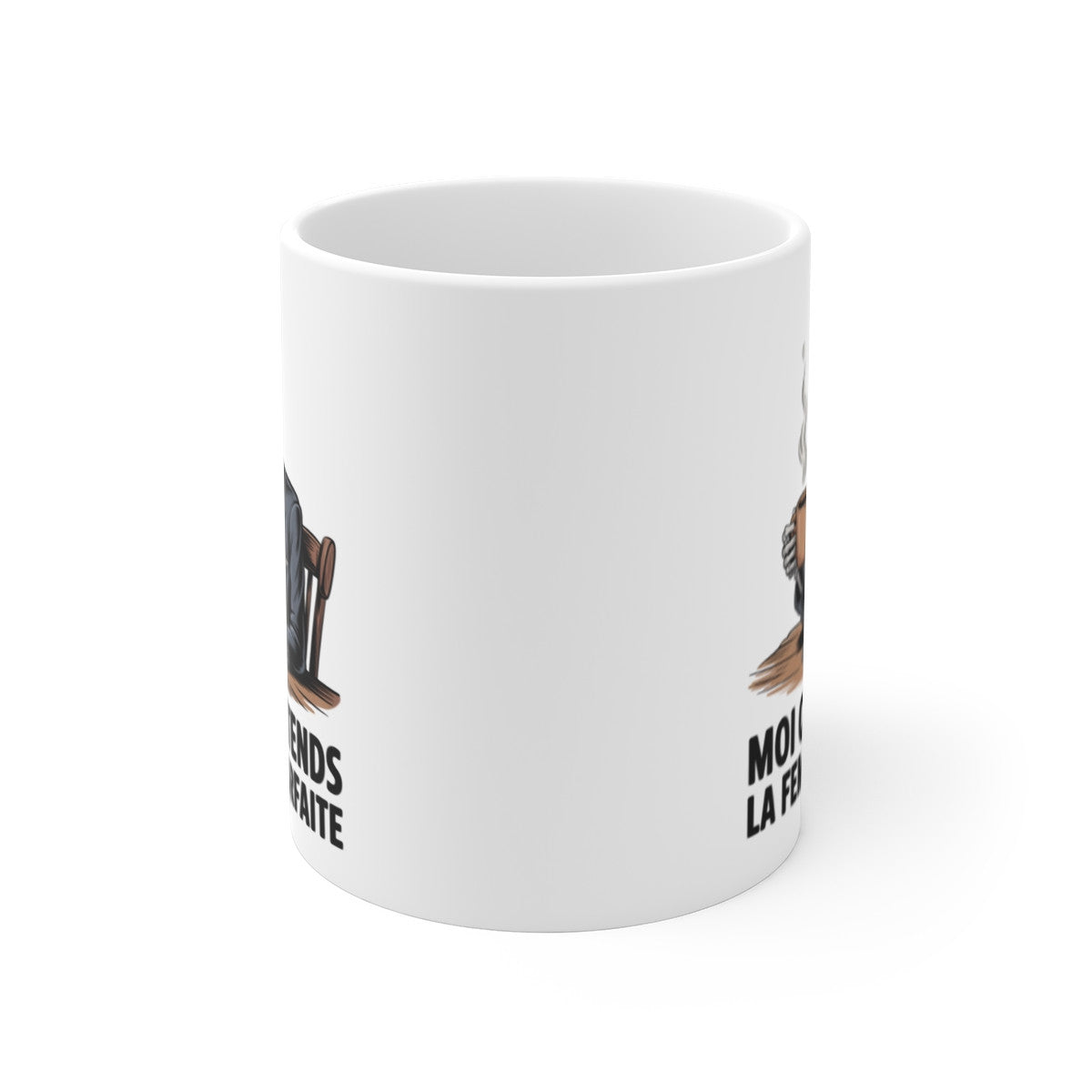 Mug Humour Squelette – Moi qui Attends la Femme Parfaite – Tasse Sarcastique Drôle – Cadeau Homme Célibataire