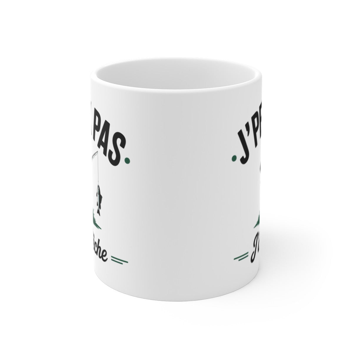 Mug Humour Pêche – J’peux pas J’ai Pêche – Cadeau Original Pêcheur Homme ou Femme – Tasse Amusante 325ml