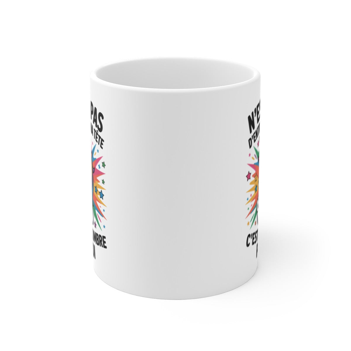 Mug Licorne Rebelle – Tasse Céramique 325ml – Design Humoristique Arc-en-Ciel