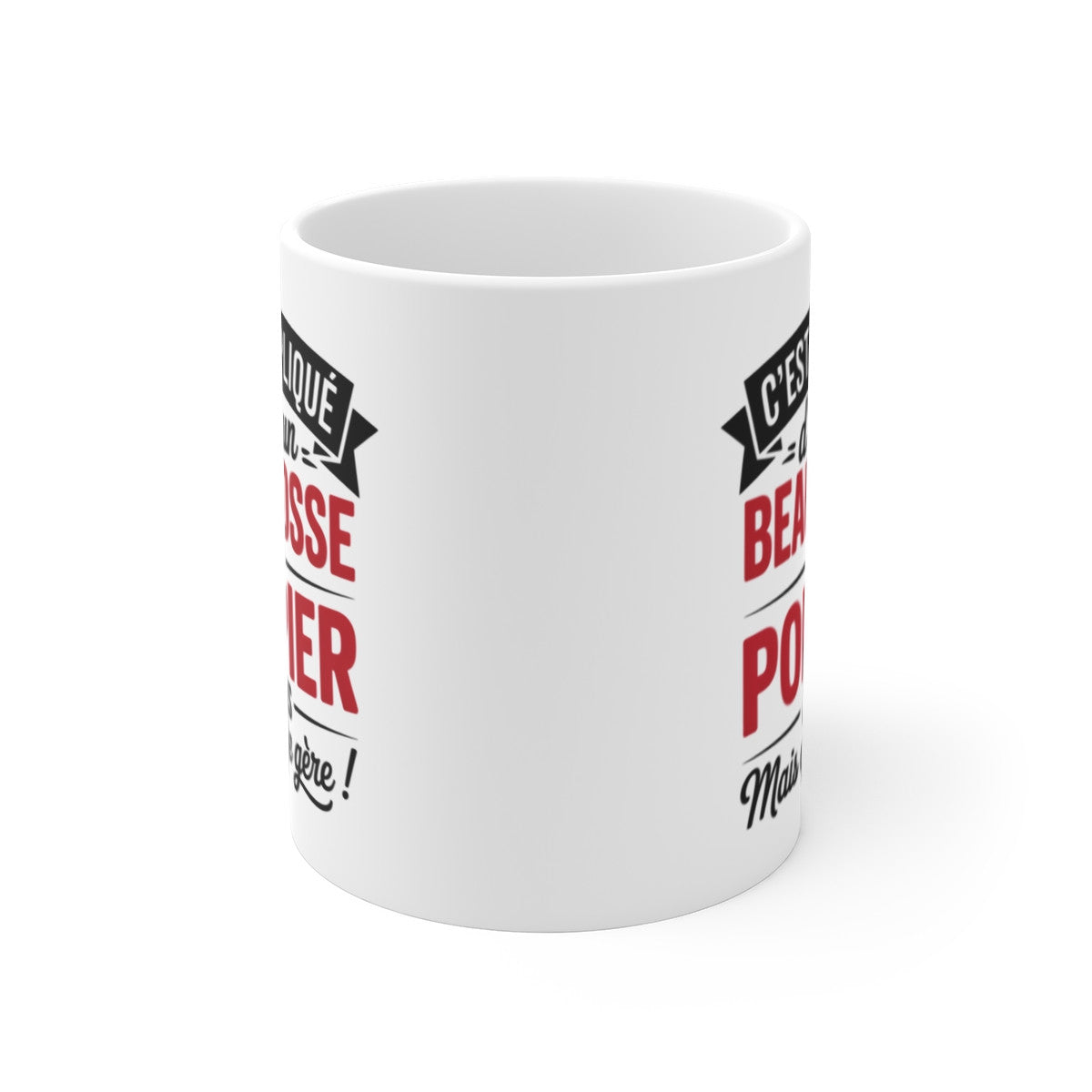 Mug Pompier Humour – Tasse Céramique 325ml – Design Beau Gosse et Pompier – Compatible Micro-Ondes et Lave-Vaisselle