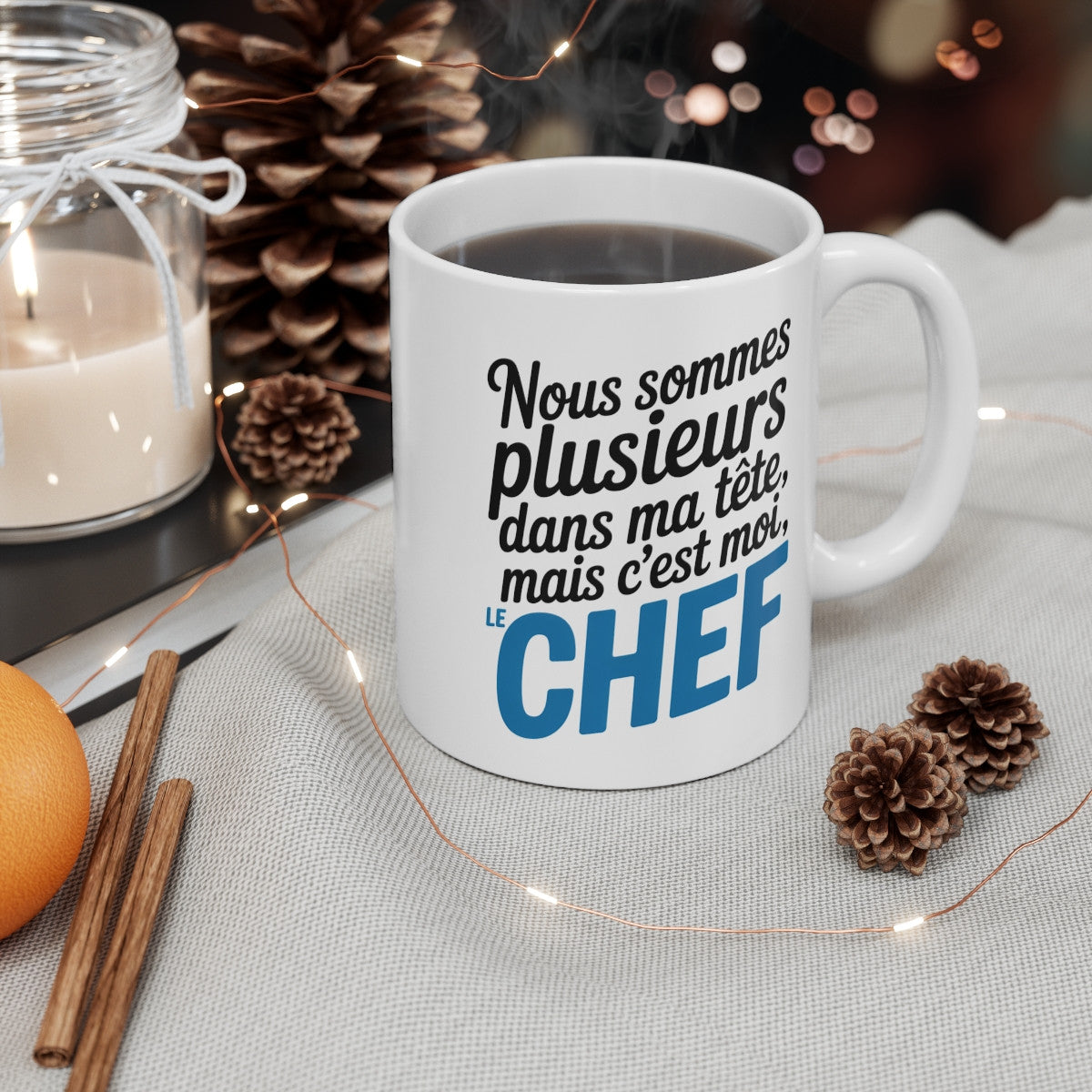 Mug Chef Humour – Tasse Céramique 325ml – Citation Drôle Originale – Compatible Micro-Ondes et Lave-Vaisselle