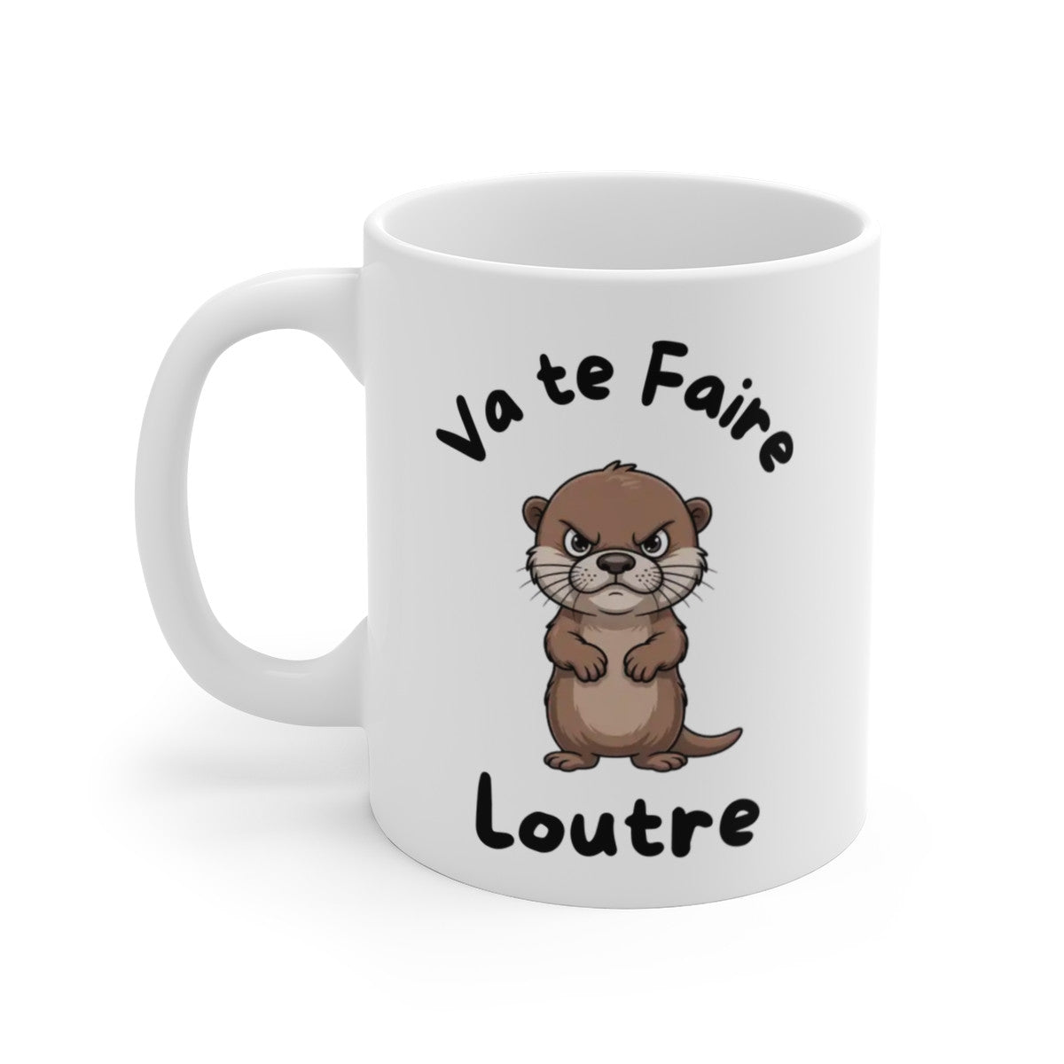 Mug Loutre Colérique – Tasse Céramique 325ml – Design Animal Drôle Cartoon – Compatible Micro-Ondes et Lave-Vaisselle
