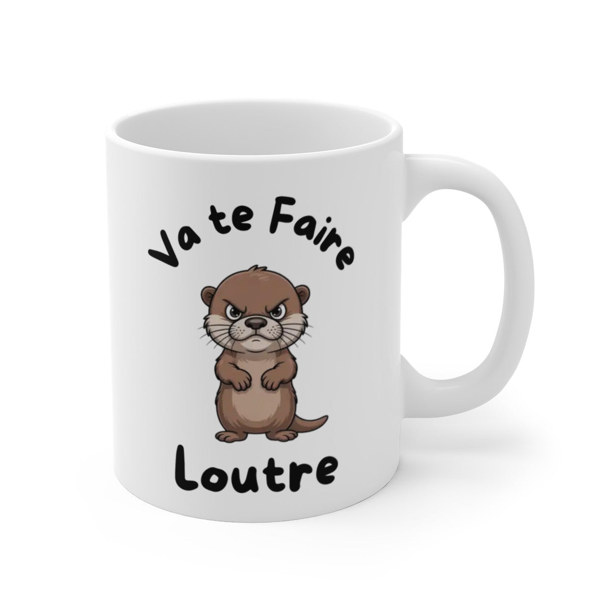 Mug Loutre Colérique – Tasse Céramique 325ml – Design Animal Drôle Cartoon – Compatible Micro-Ondes et Lave-Vaisselle