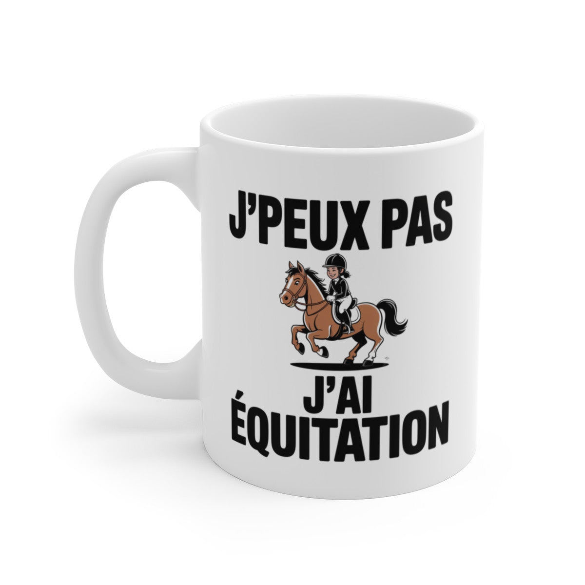 Mug Équitation Humour – Tasse Céramique 325ml – Design Cavalier et Cheval – Compatible Micro-Ondes et Lave-Vaisselle