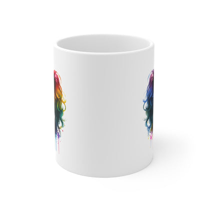 Mug Clown Coloré Gothique 325ml – Tasse Céramique Design Artistique Horreur Pop Art – Cadeau Original Halloween