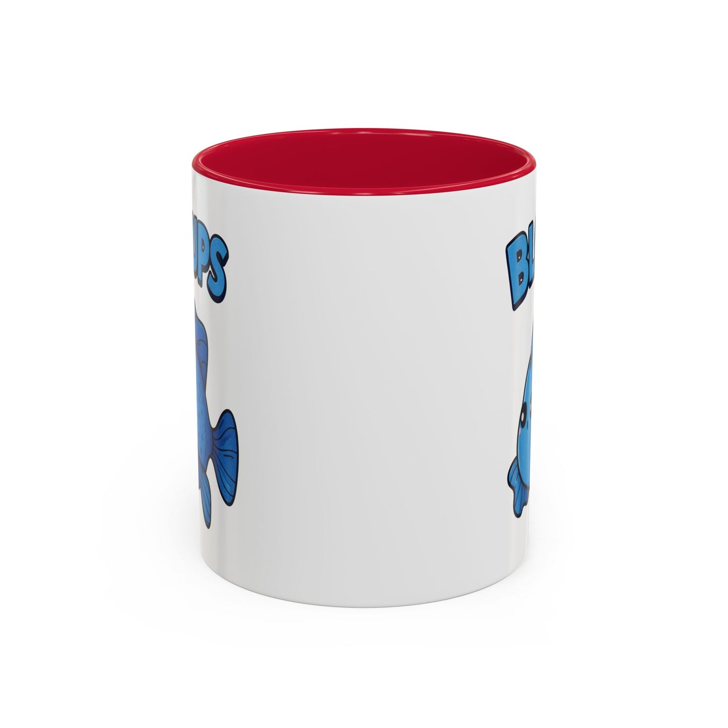 Mug Poisson Bleu Kawaii Homme – Tasse Humour Bloups – Cadeau Original Drôle Animal Marin Café Thé 325ml