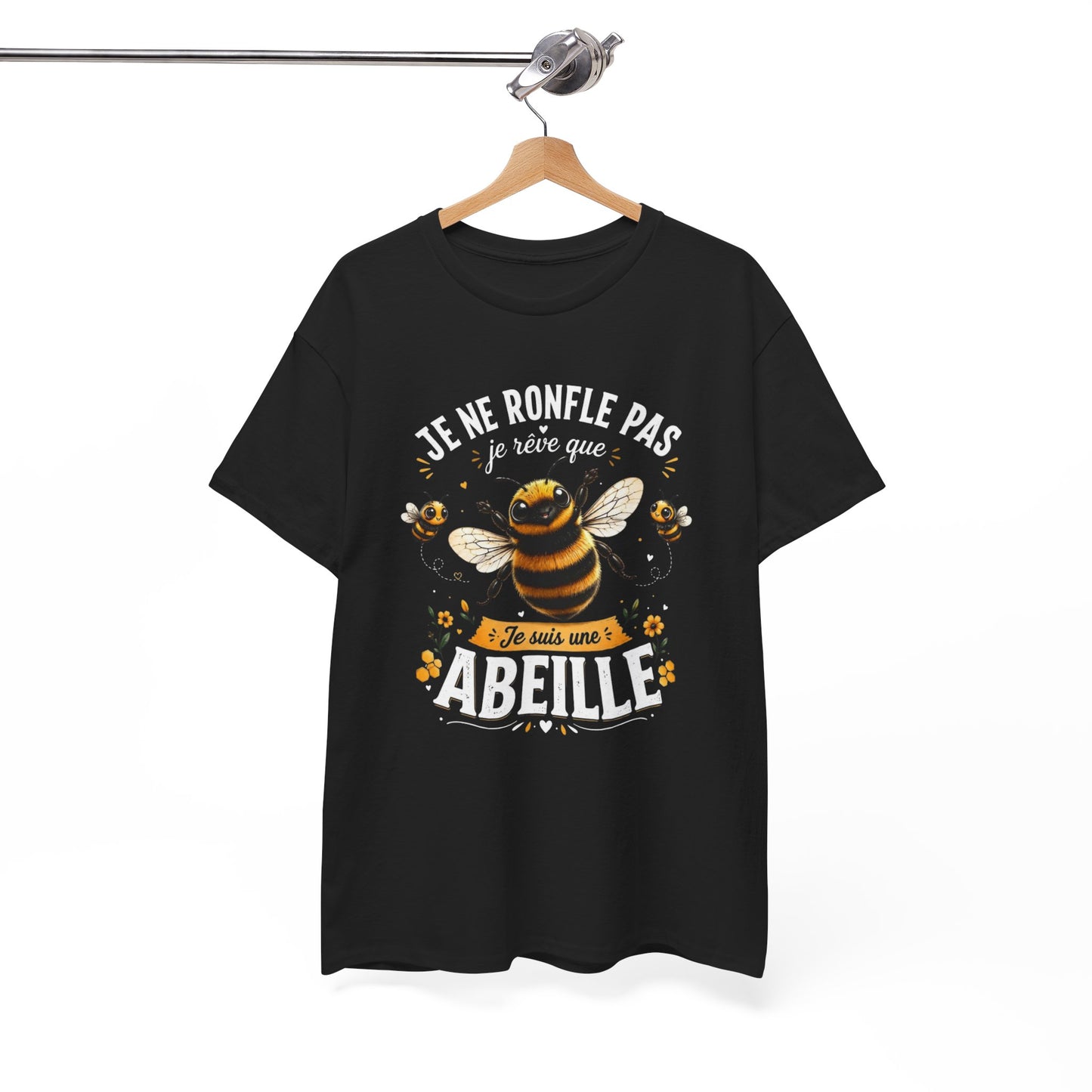 Tee-Shirt Je Ne Ronfle Pas Je Rêve Que Je Suis Une Abeille – Abeille Drôle et Mignonne – Cadeau Humour Homme Femme Adulte Amoureux des Abeilles