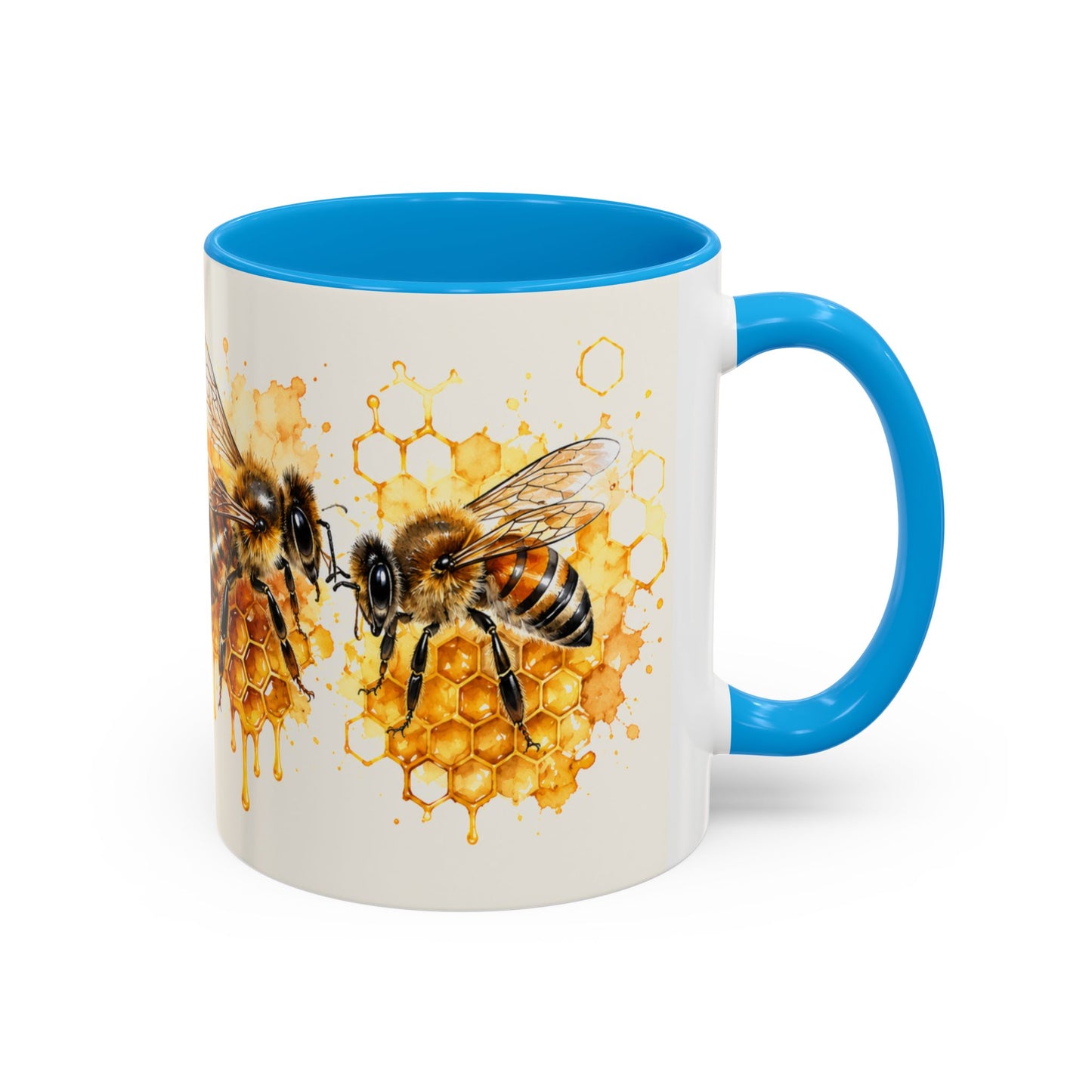 Tasse Abeilles Miel – Mug Apiculture avec Ruche et Rayon de Miel – Cadeau Nature 325ml