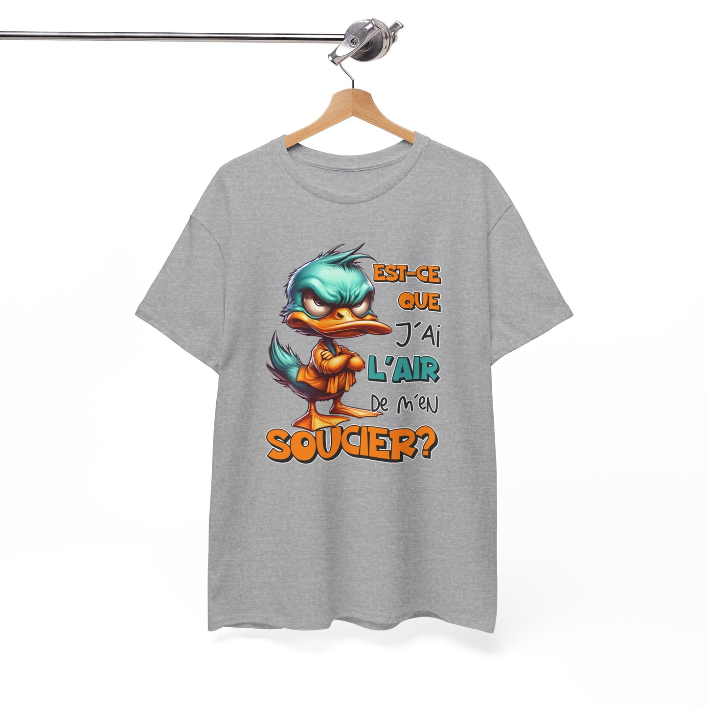 Tee Shirt Est-Ce Que J’Ai L’Air De M’En Soucier – T-Shirt Humour Canard Colérique – Cadeau Homme Femme Sarcasme Drôle