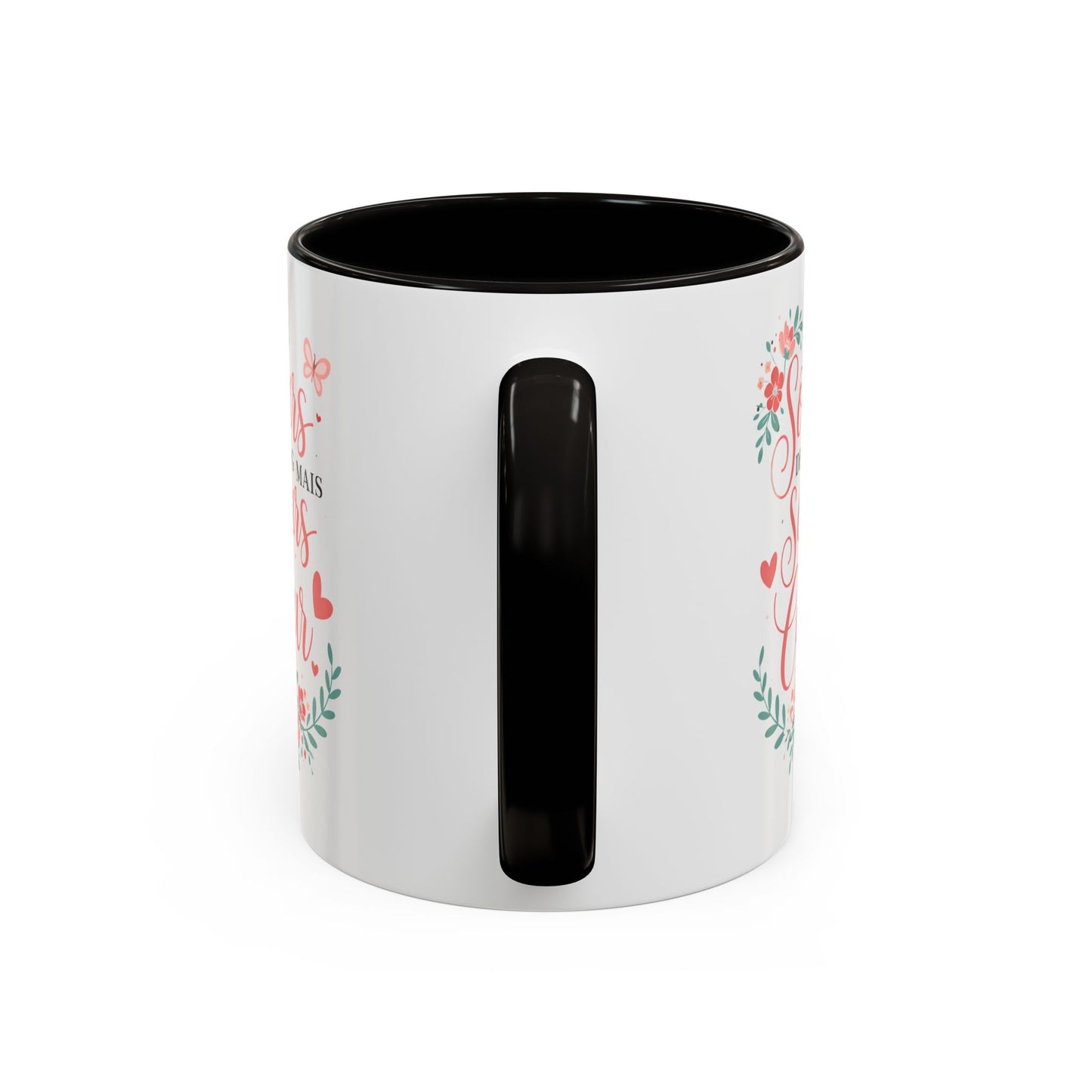 Tasse Sœurs de Cœur “Pas sœurs de sang mais sœurs de cœur” – Mug Cadeau Amitié Femme Floral Élégant