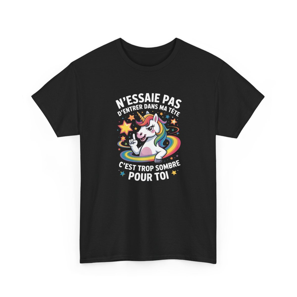 T-shirt Drôle N’essaie pas d’entrer dans ma tête Tee Shirt Humour Idée Cadeau Femme