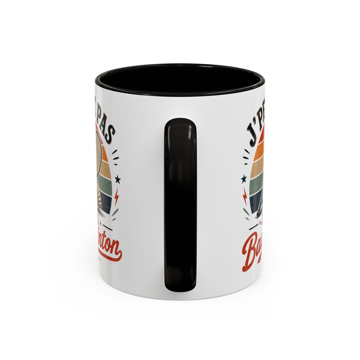 Tasse J’Peux Pas J’Ai Badminton – Mug Badminton Vintage Humoristique – Cadeau Joueur Homme Femme 325ml