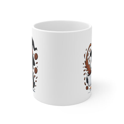 Tasse Pingouin Sorcière Halloween – Mug Céramique Café 325ml – Cadeau Fantaisie Original