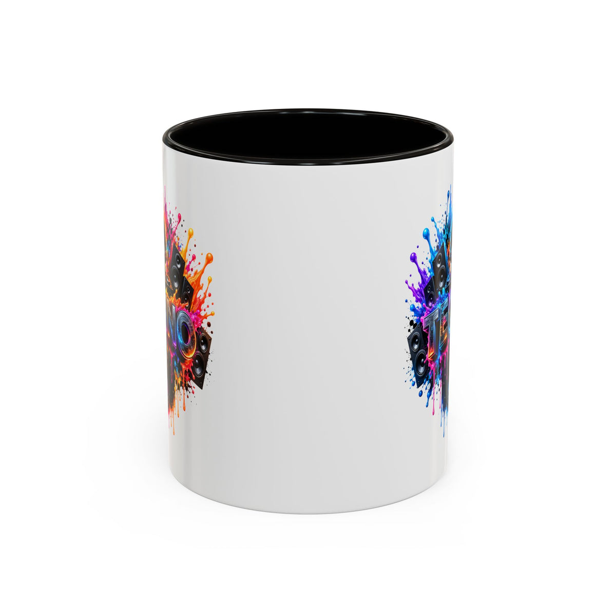 Mug Techno DJ Coloré – Tasse Musique Électronique avec Platines et Enceintes – Cadeau Original Amateur de Techno et de Soirées