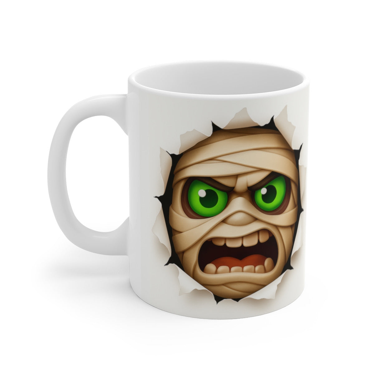 Mug Momie Colérique – Tasse Halloween 3D 325ml – Design Cartoon Effrayant & Drôle – Cadeau Original