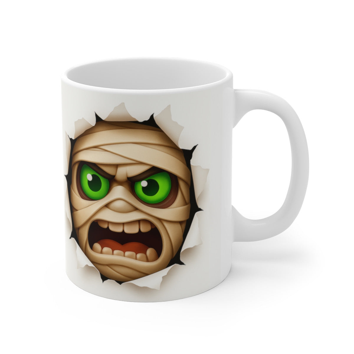 Mug Momie Colérique – Tasse Halloween 3D 325ml – Design Cartoon Effrayant & Drôle – Cadeau Original