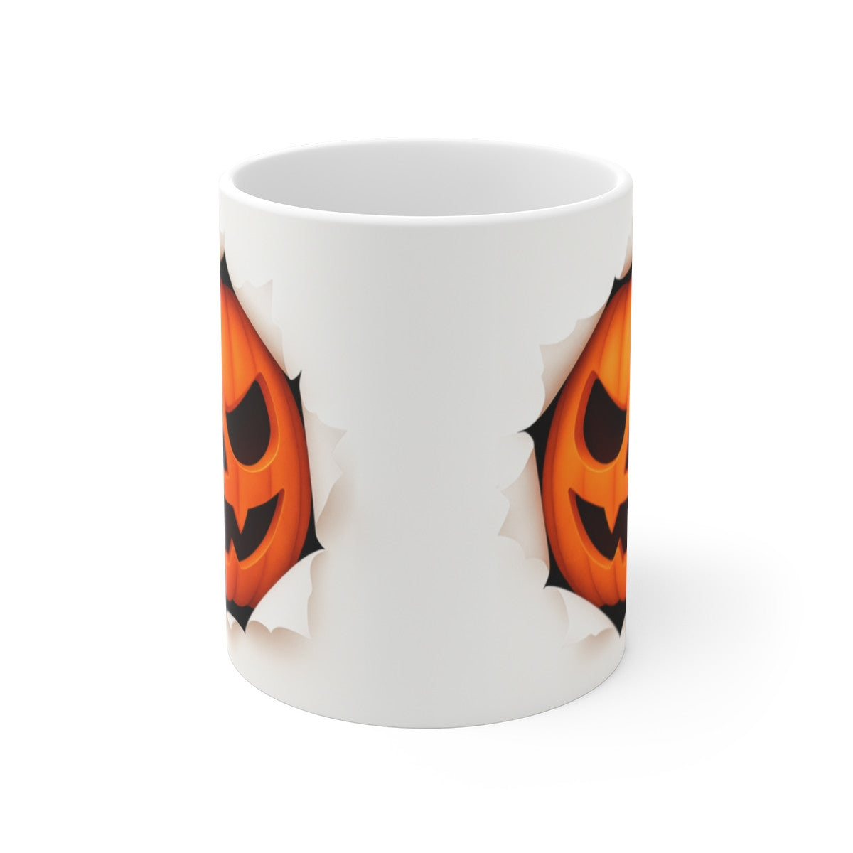 Mug Citrouille Halloween – Tasse Céramique 325ml – Design 3D Citrouille Souriant & Effrayant