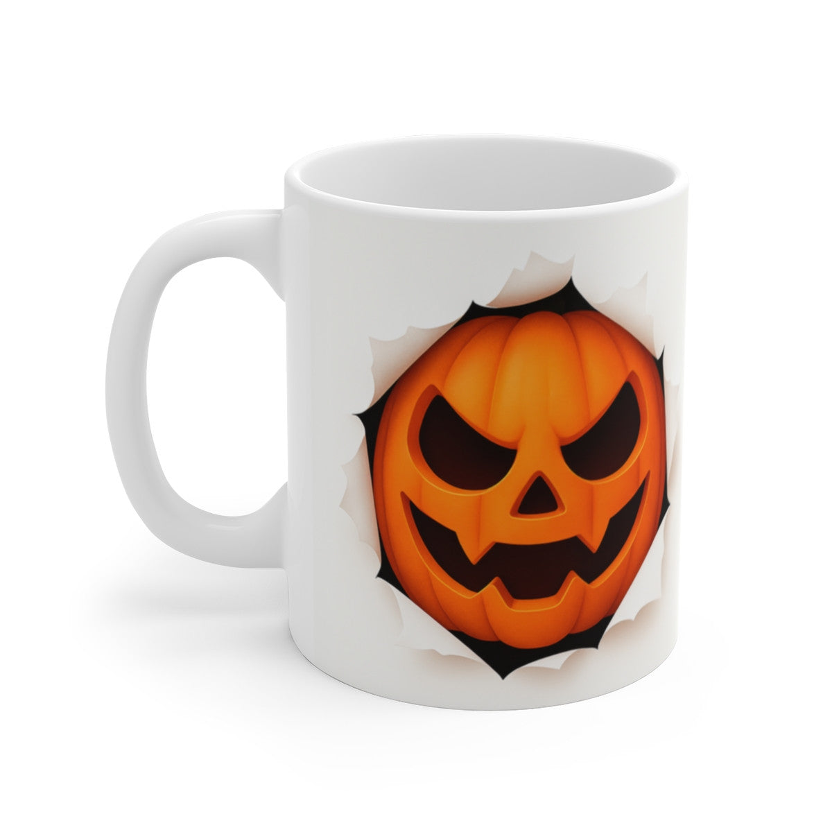 Mug Citrouille Halloween – Tasse Céramique 325ml – Design 3D Citrouille Souriant & Effrayant