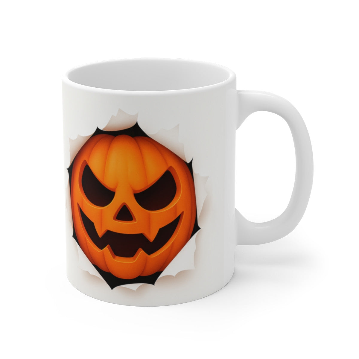 Mug Citrouille Halloween – Tasse Céramique 325ml – Design 3D Citrouille Souriant & Effrayant