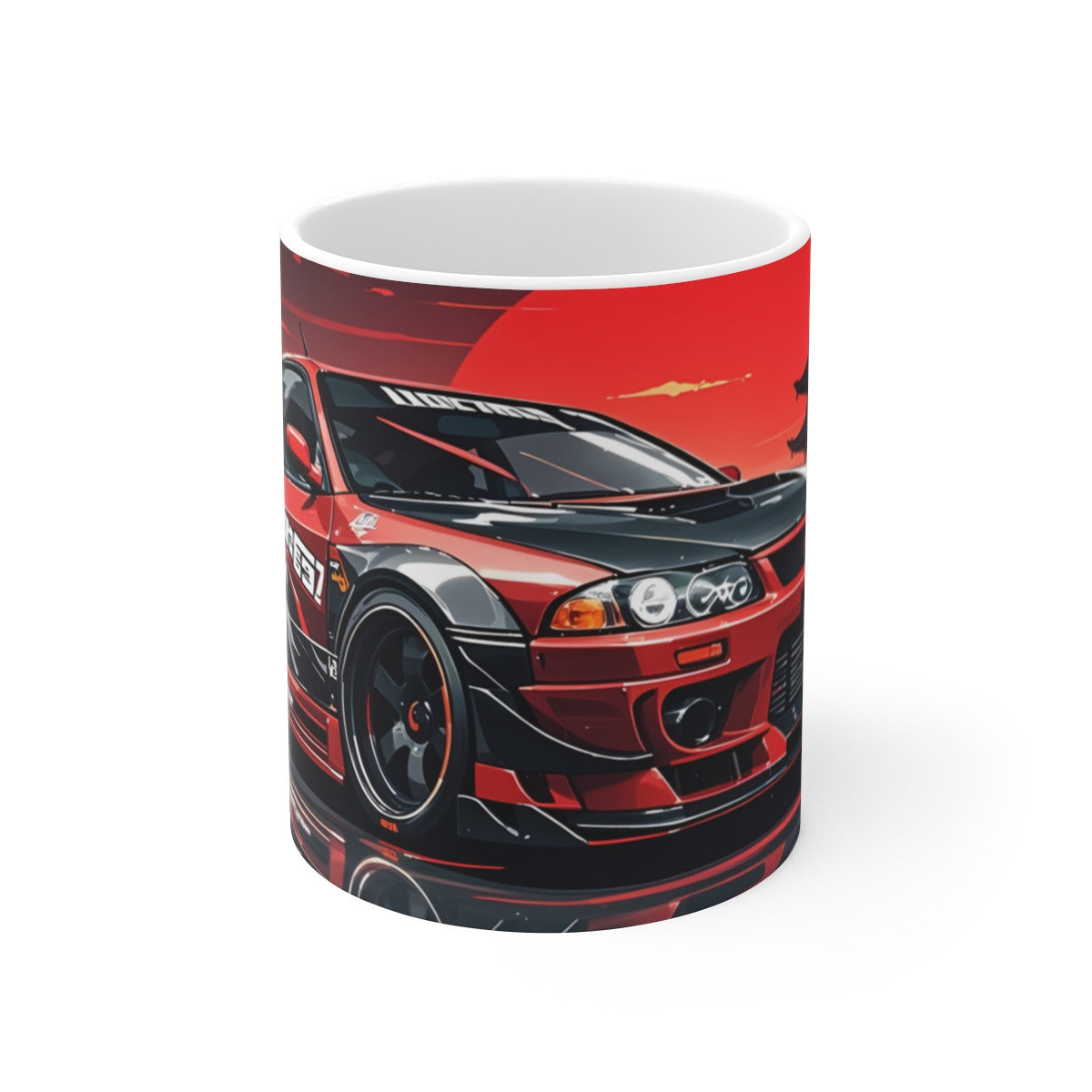 Tasse Voiture Japonaise JDM – Mug Céramique 325 ml – Design Racing Drift Rouge & Noir