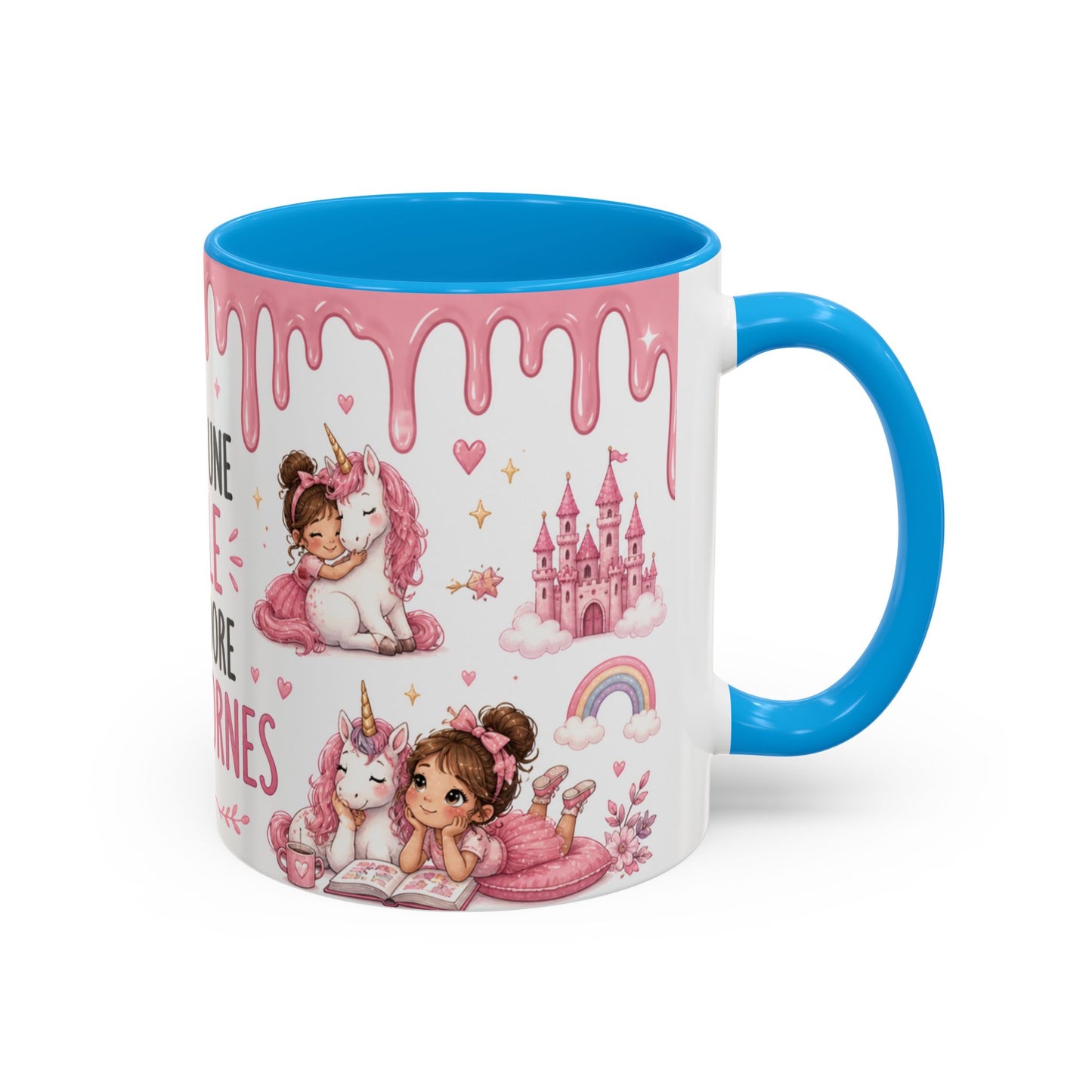 Tasse Juste Une Fille Qui Adore Les Licornes – Mug Licorne Kawaii et Univers Féérique – Céramique 325ml