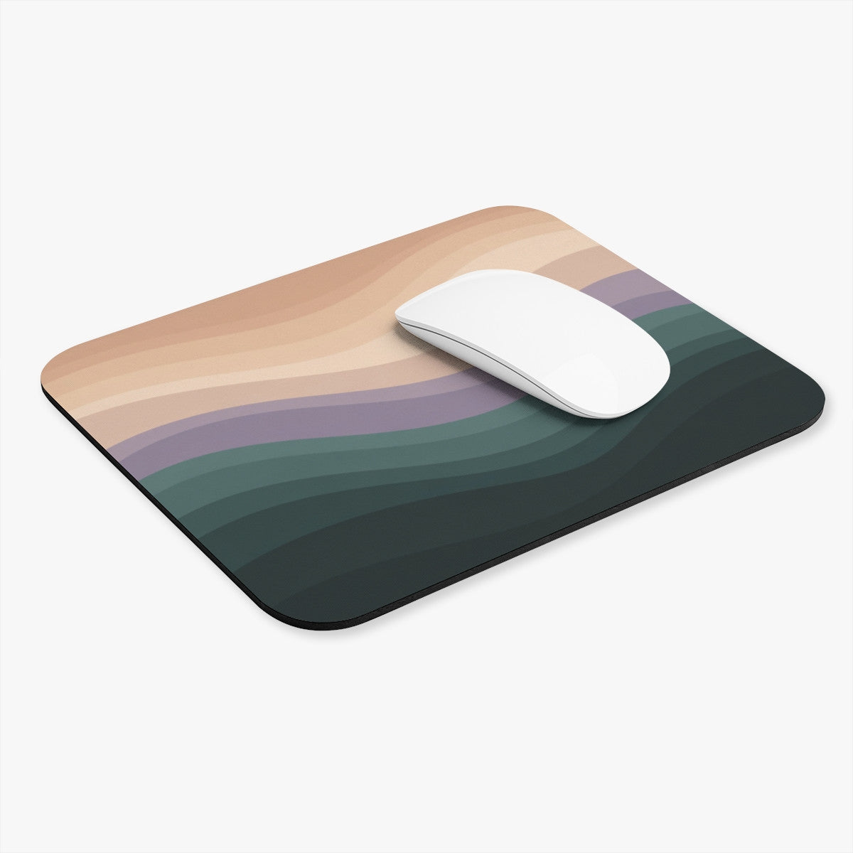Tapis de souris 22x18 cm – Motif Ondes Abstraites Pastel – Design Moderne & Couleurs Douces – Surface Lisse