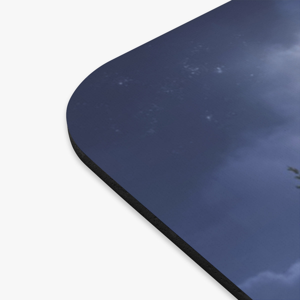 Tapis de souris 22x18 cm – Loup Hurlant sous la Pleine Lune – Paysage Montagneux Hivernal – Illustration Mystique