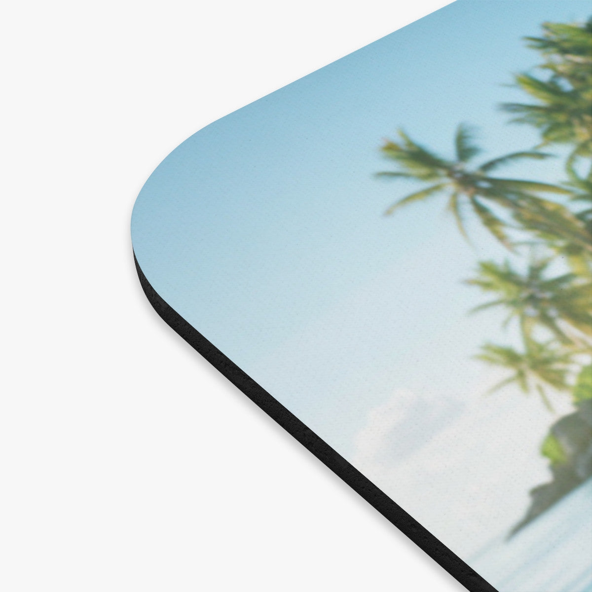 Tapis de souris 22x18 cm – Tortue sur la Plage Tropicale – Océan, Palmiers & Sérénité Naturelle – Design Marin & Zen