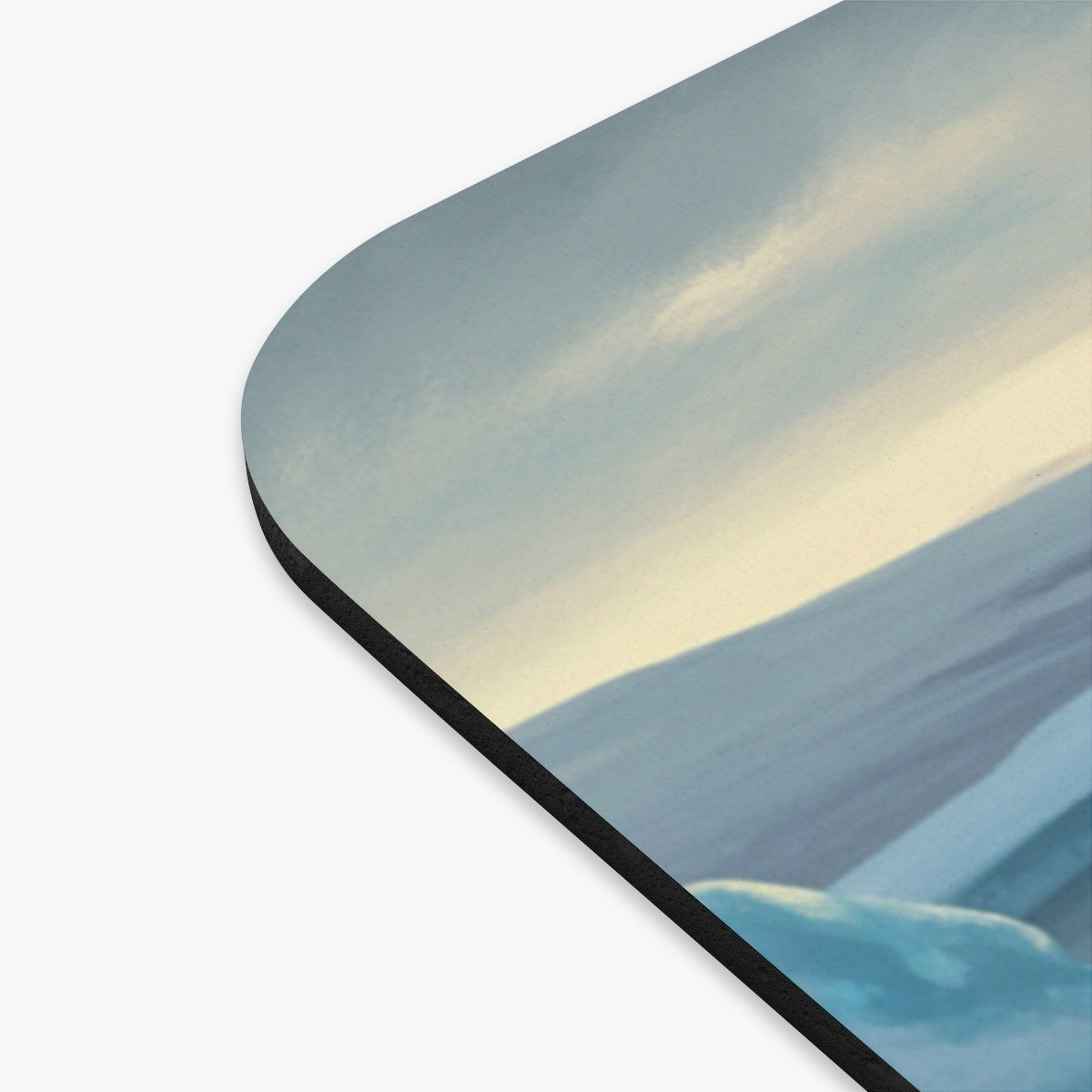 Tapis de souris 22x18 cm – Renard Arctique sur la Banquise – Nature Boréale & Sérénité Glacée – Beauté Sauvage